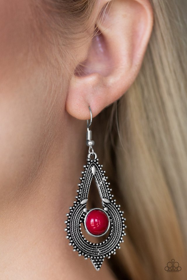 Paparazzi ♥ Zoomin Zumba - Red ♥ Earrings