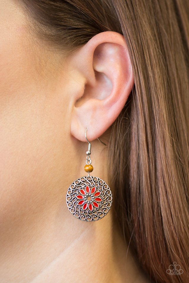 Paparazzi ♥ Honolulu Harmony - Red ♥ Earrings