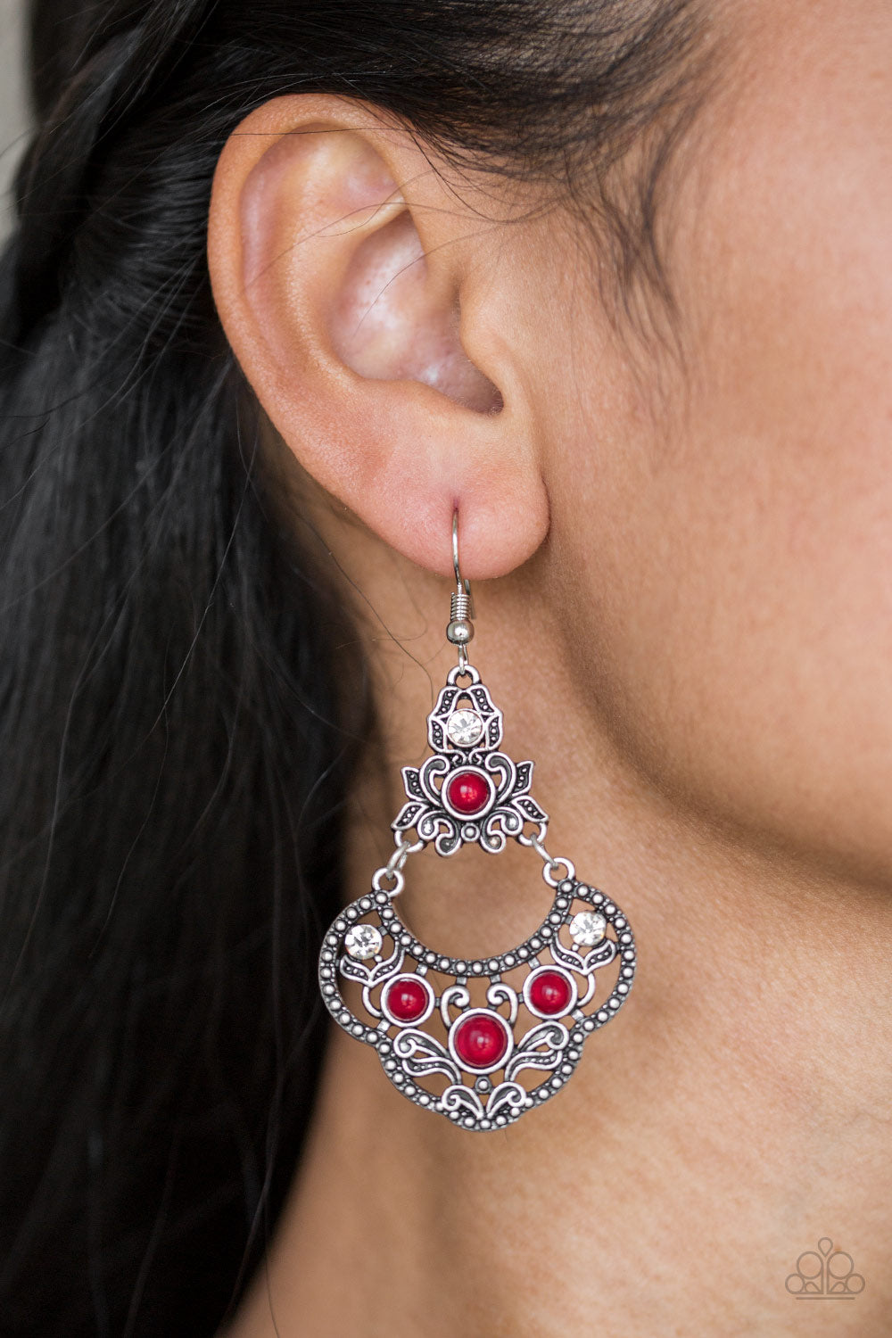 Paparazzi ♥ Garden State Glow - Red ♥  Earrings