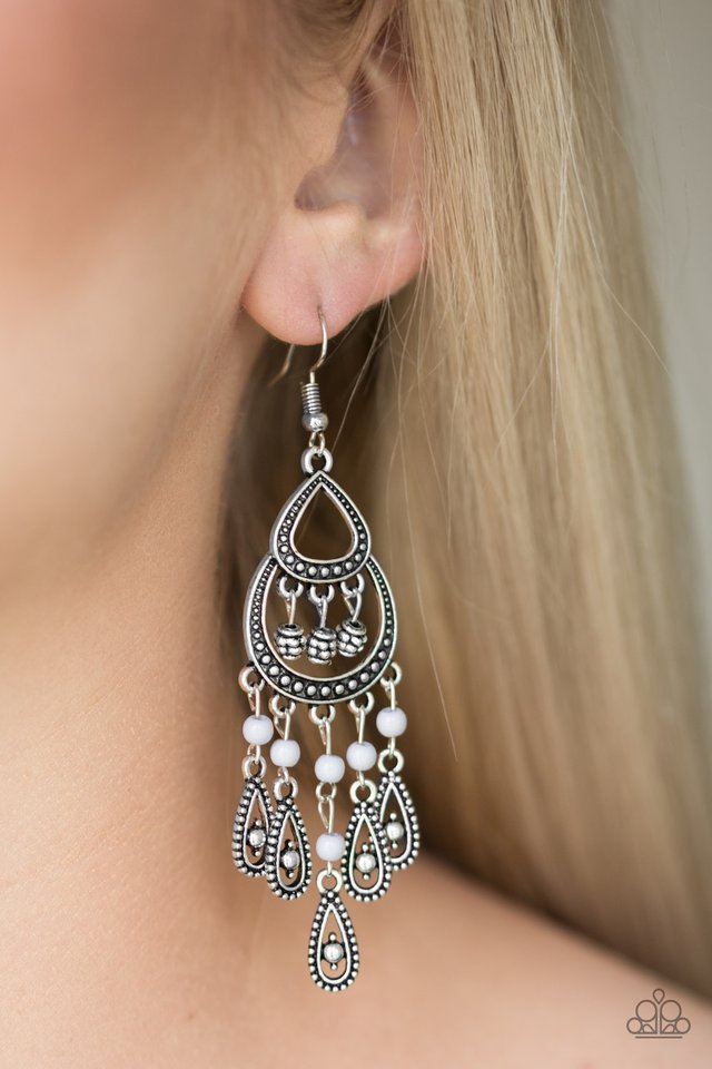 Paparazzi ♥ Eastern Excursion - Silver ♥ Earrings