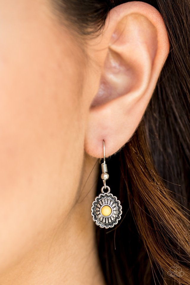 Paparazzi ♥ Wild In Wildflowers - Yellow ♥ Earrings