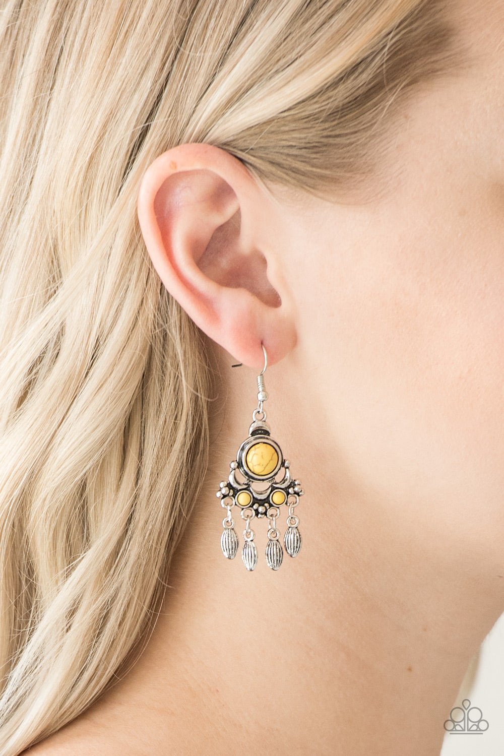 Paparazzi ♥ No Place Like HOMESTEAD - Yellow ♥  Earrings