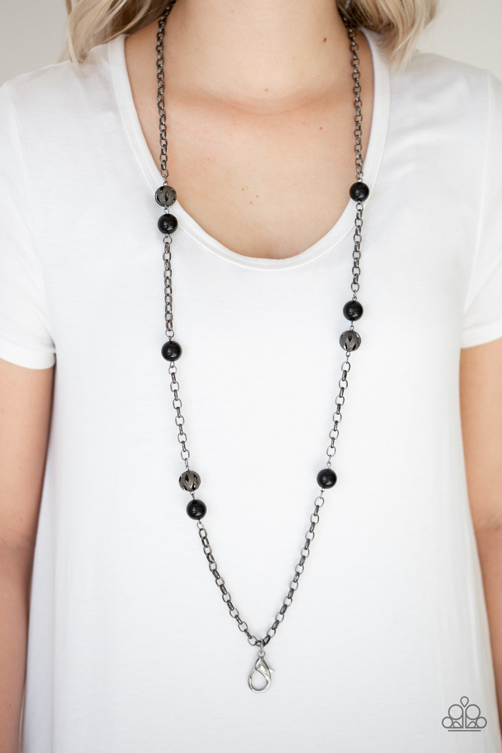 Paparazzi ♥ Fashion Fad- Black ♥  Lanyard