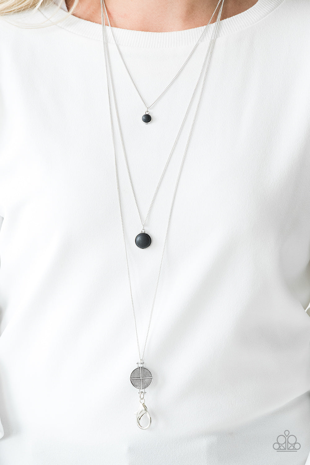 Paparazzi ♥ Life Is A Voyage - Black ♥  Lanyard