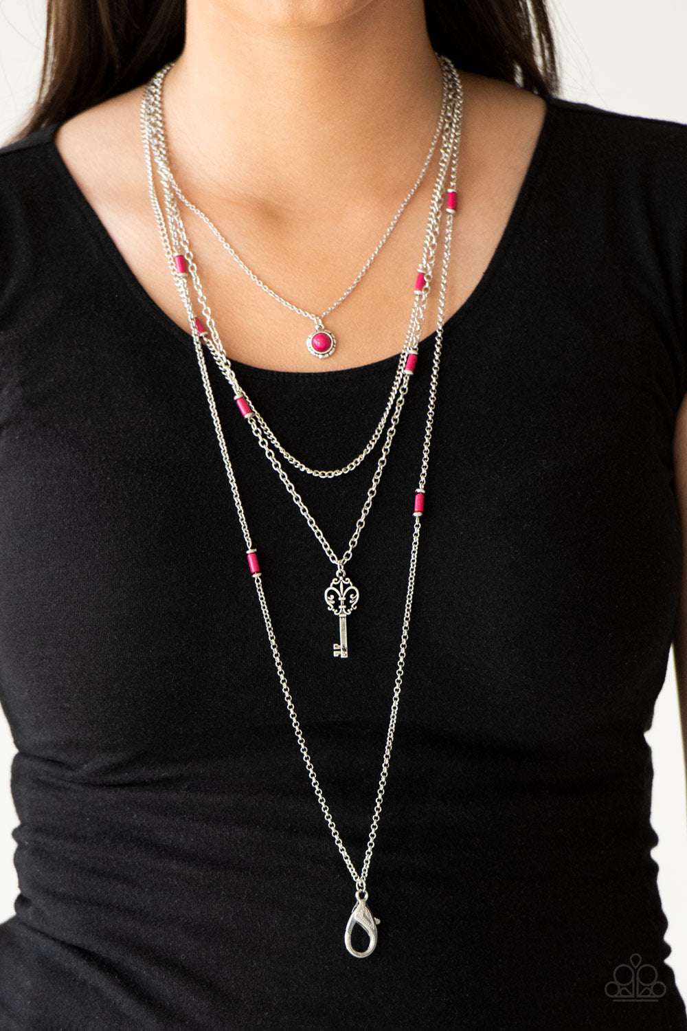 Paparazzi ♥ Key Keynote - Pink ♥  Lanyard