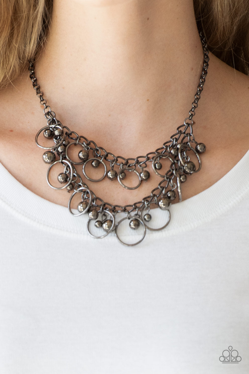 Paparazzi ♥ Warning Bells - Black ♥  Necklace