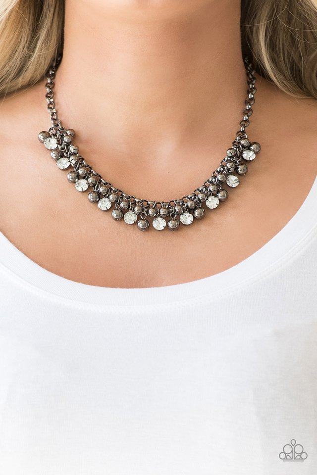 Paparazzi ♥ Wall Street Winner - Black ♥ Necklace