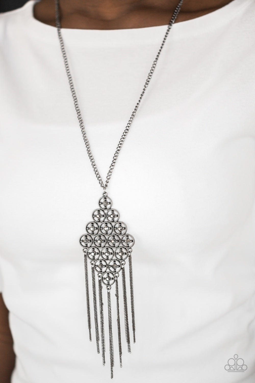 Paparazzi ♥ Web Design - Black ♥  Necklace