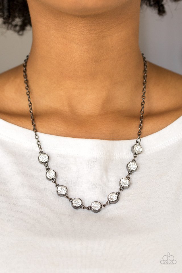 Paparazzi ♥ Starlit Socials - Black ♥ Necklace