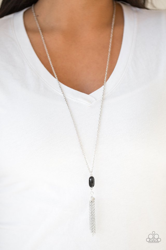 Paparazzi ♥ Tassel Tease - Black ♥ Necklace