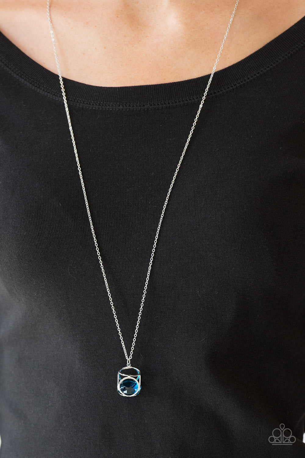 Paparazzi ♥ Pandoras Box - Blue ♥  Necklace