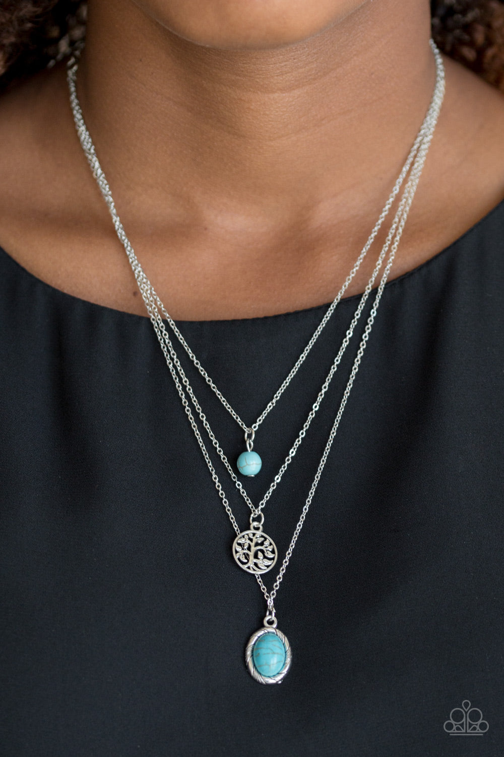 Paparazzi ♥ Southern Roots - Blue ♥  Necklace