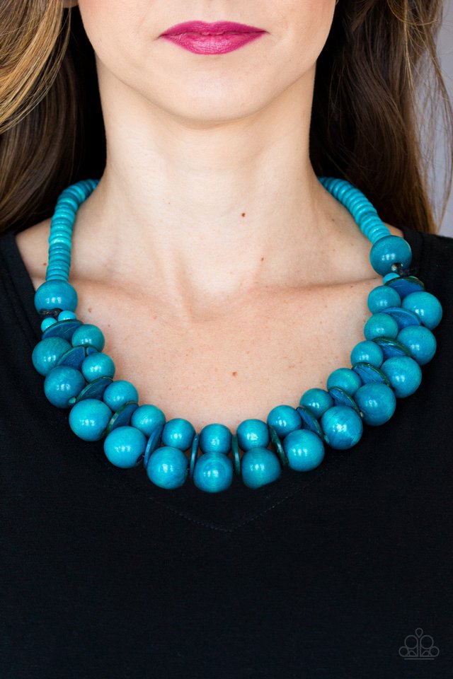 Paparazzi ♥ Caribbean Cover Girl - Blue ♥ Necklace
