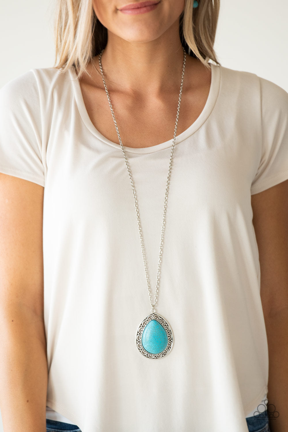 Paparazzi ♥ Full Frontier - Blue ♥  Necklace