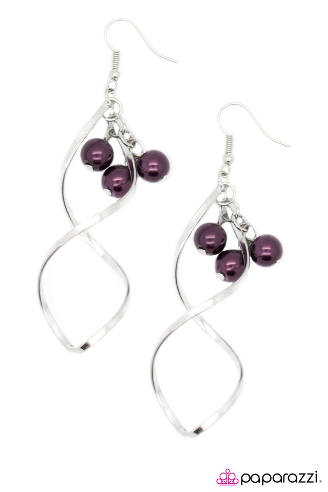 Paparazzi ♥ Suspended In Time - Purple ♥ Earrings