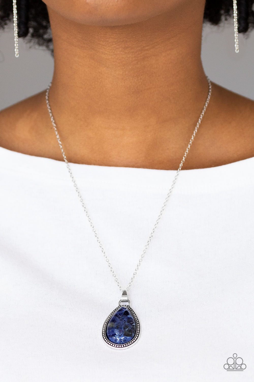 Paparazzi ♥ On The Home FRONTIER - Blue ♥  Necklace
