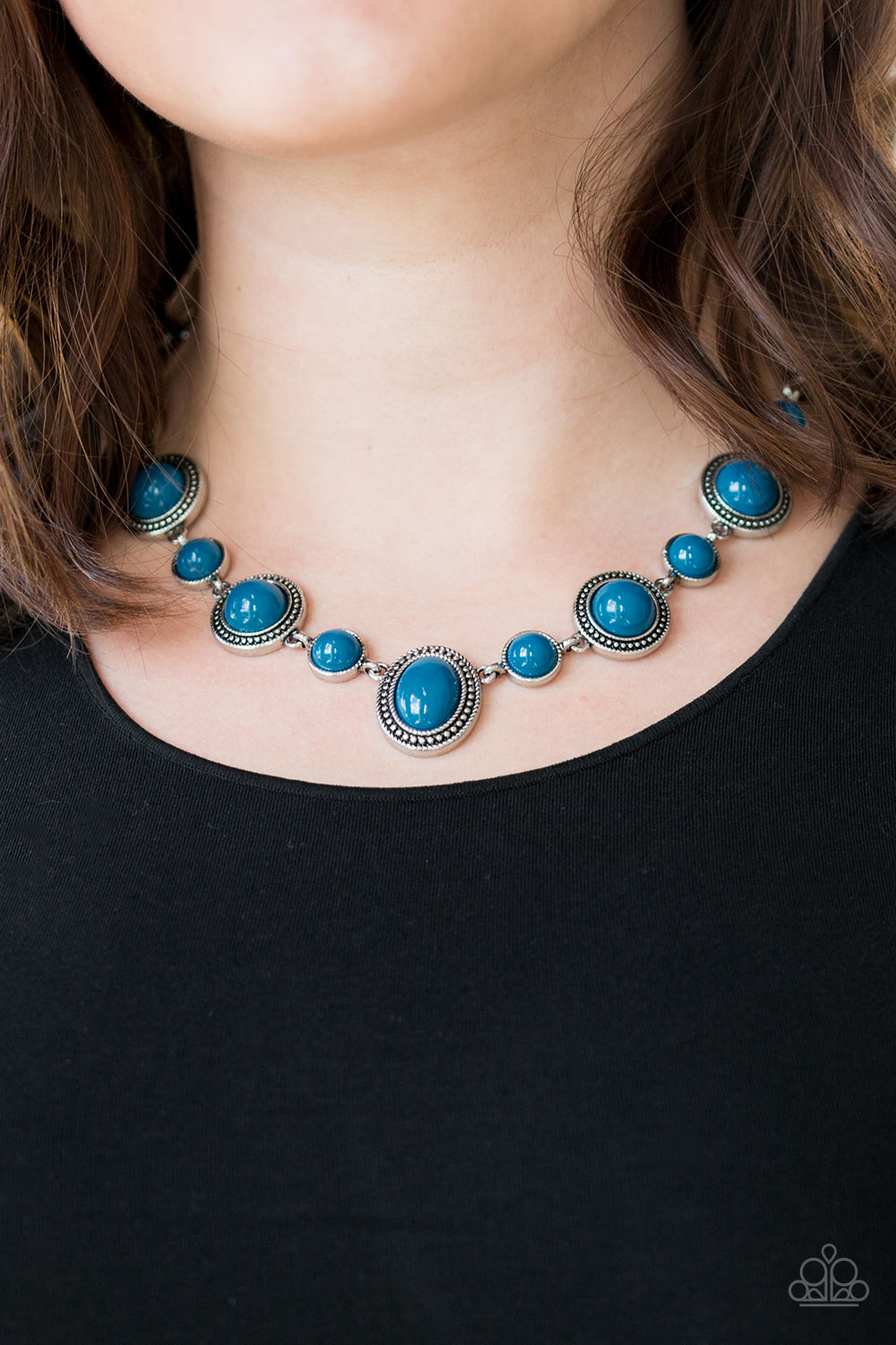 Paparazzi ♥ Voyager Vibes - Blue ♥  Necklace