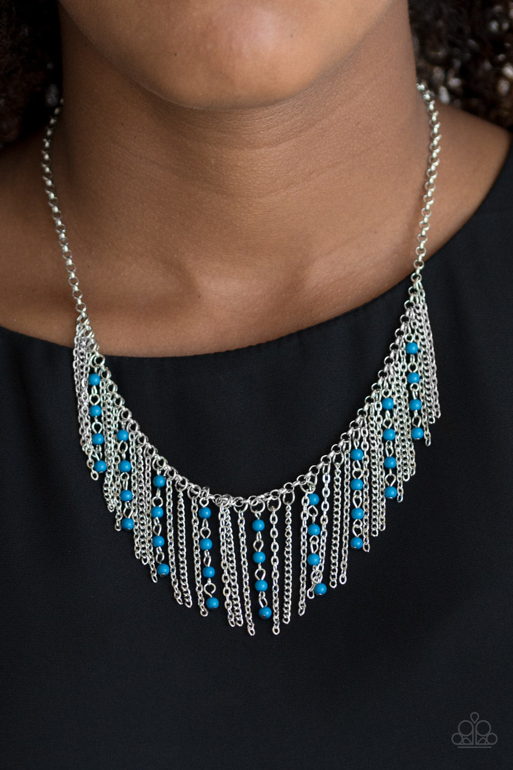 Paparazzi ♥ Harlem Hideaway - Blue ♥  Necklace