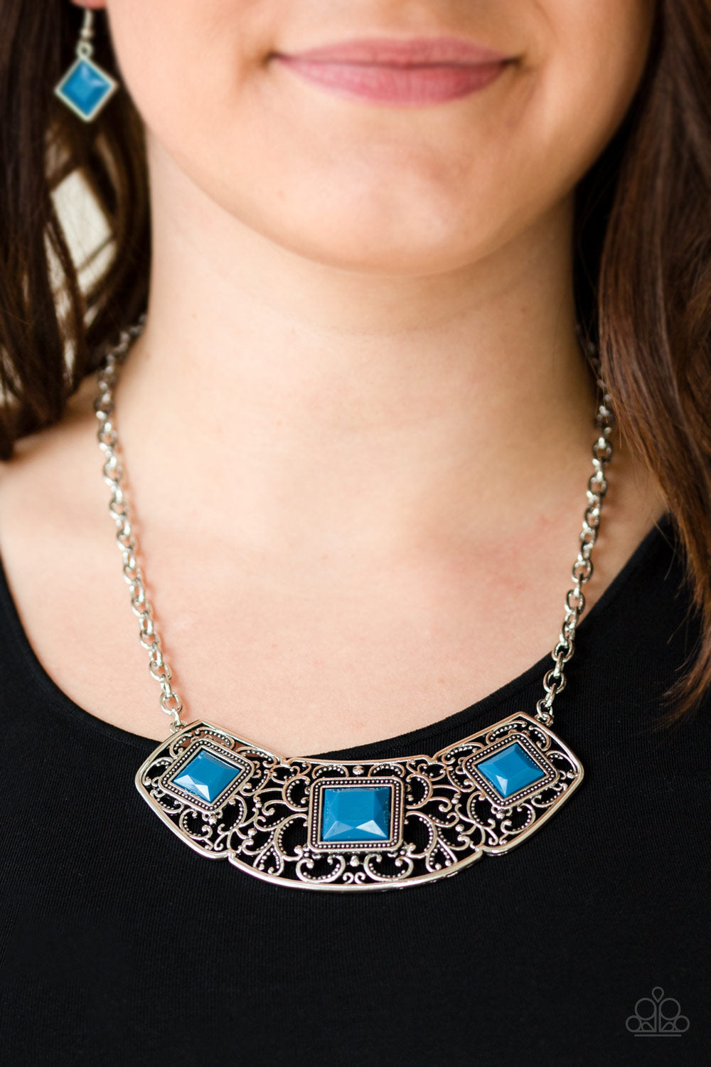 Paparazzi ♥ Feeling Inde-PENDANT - Blue ♥  Necklace