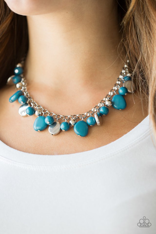 Paparazzi ♥ Flirtatiously Florida - Blue ♥ Necklace