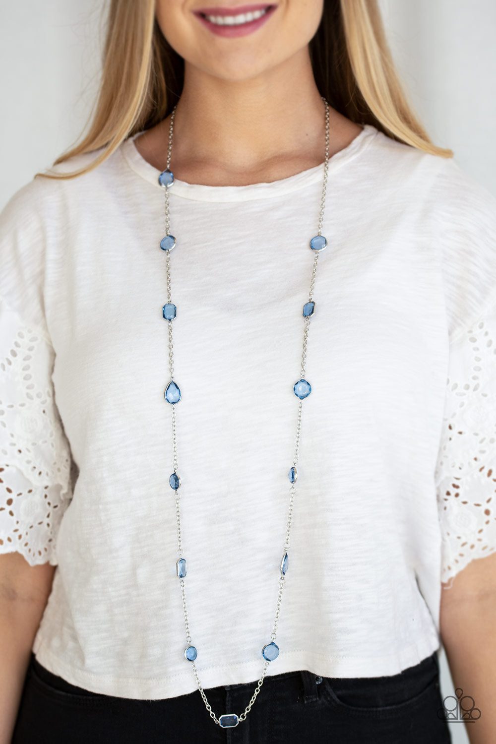 Paparazzi ♥ Glassy Glamorous - Blue ♥  Necklace