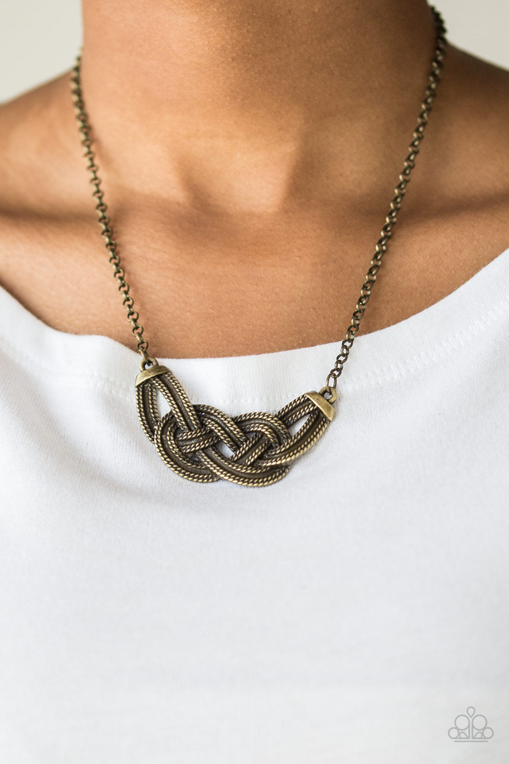 Paparazzi ♥ Nautically Naples - Brass ♥  Necklace