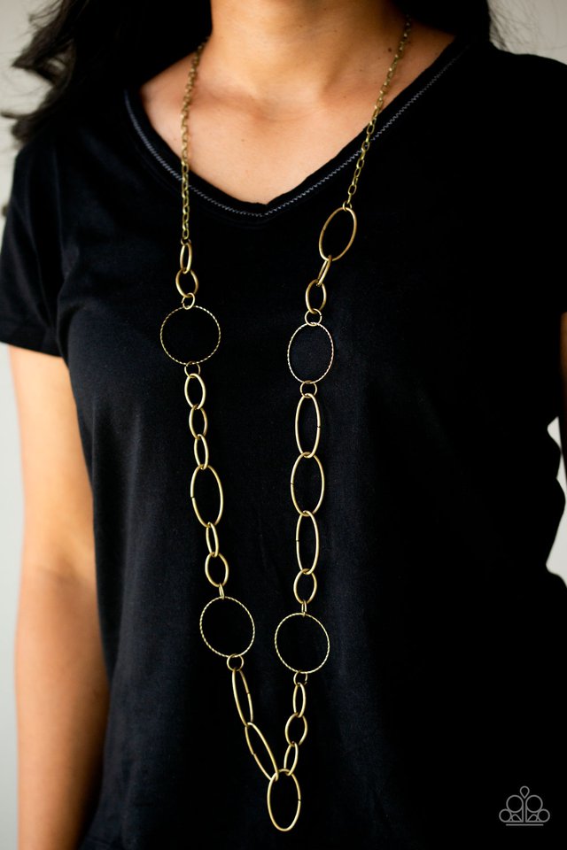 Paparazzi ♥ Perfect MISMATCH - Brass ♥ Necklace