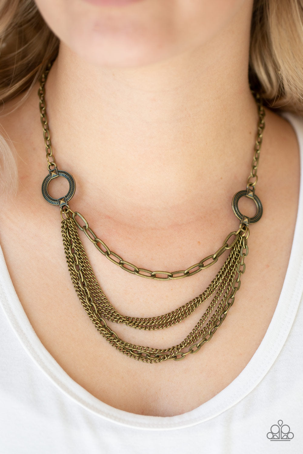 Paparazzi ♥ CHAINS of Command - Brass ♥  Necklace