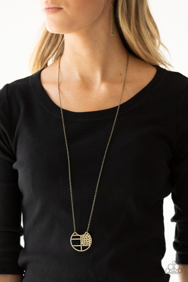 Paparazzi ♥ Abstract Aztec - Brass ♥ Necklace