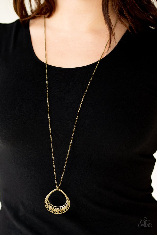 Paparazzi ♥ Prehistoric Drama - Brass ♥ Necklace