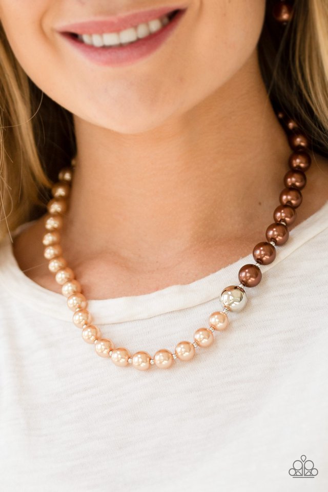 Paparazzi ♥ 5th Avenue A-Lister - Brown ♥ Necklace