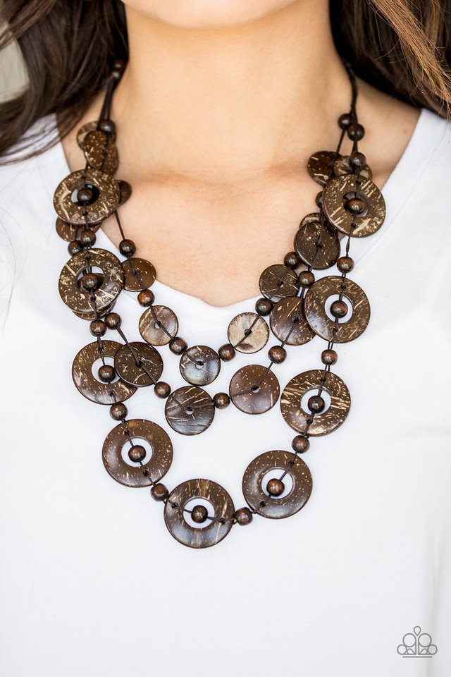 Paparazzi ♥ Catalina Coastin - Brown ♥ Necklace