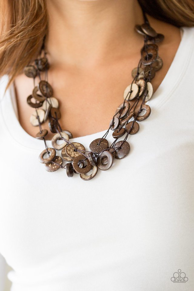 Paparazzi ♥ Wonderfully Walla Walla - Brown ♥ Necklace