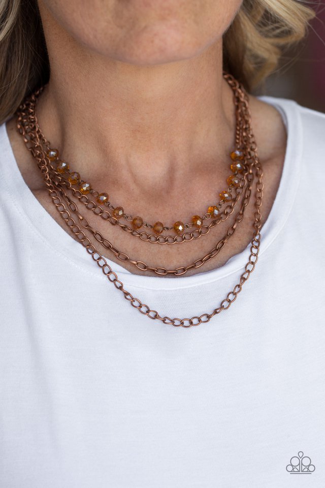 Paparazzi ♥ Extravagant Elegance - Copper ♥ Necklace