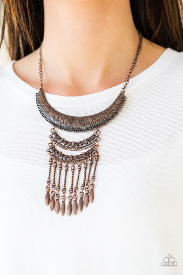 Paparazzi ♥ Eastern Empress - Copper ♥ Necklace