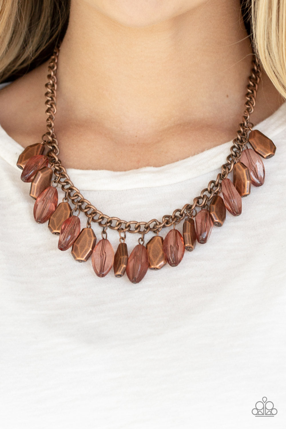 Paparazzi ♥ Fringe Fabulous - Copper ♥  Necklace