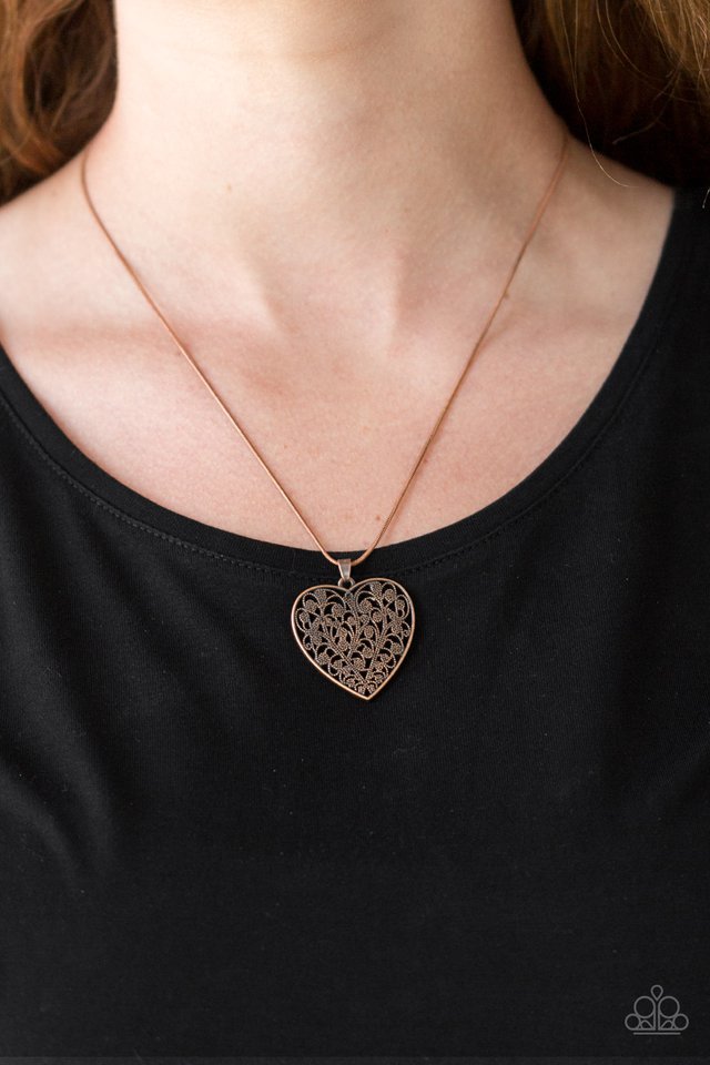 Paparazzi ♥ Look Into Your Heart - Copper ♥ Necklace