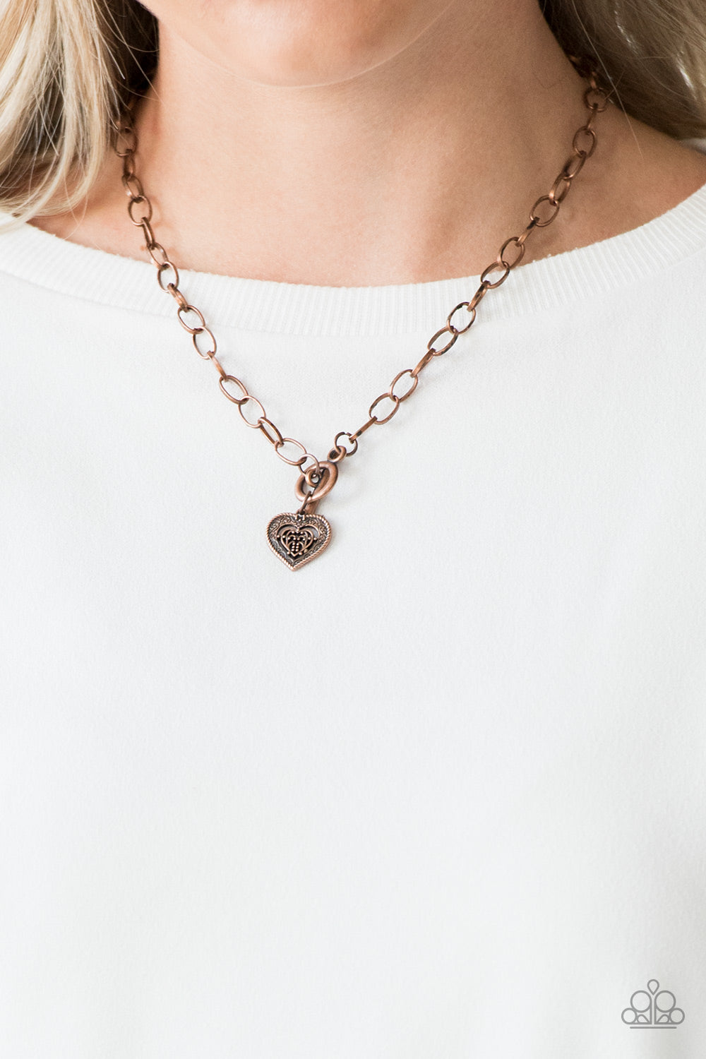 Paparazzi ♥ Say No AMOUR - Copper ♥  Necklace