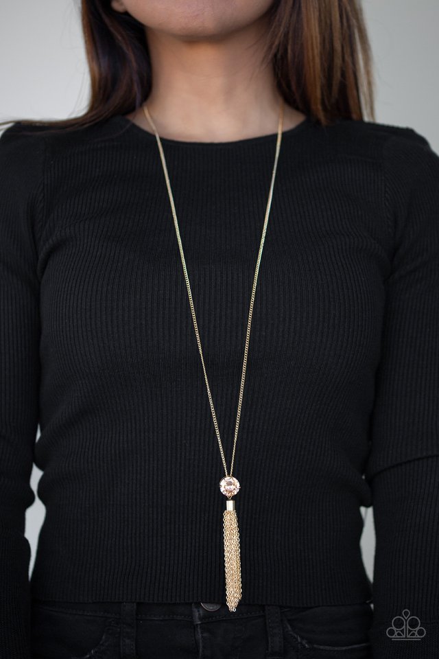Paparazzi ♥ Gold Necklace 16-187 - Gold ♥ Necklace