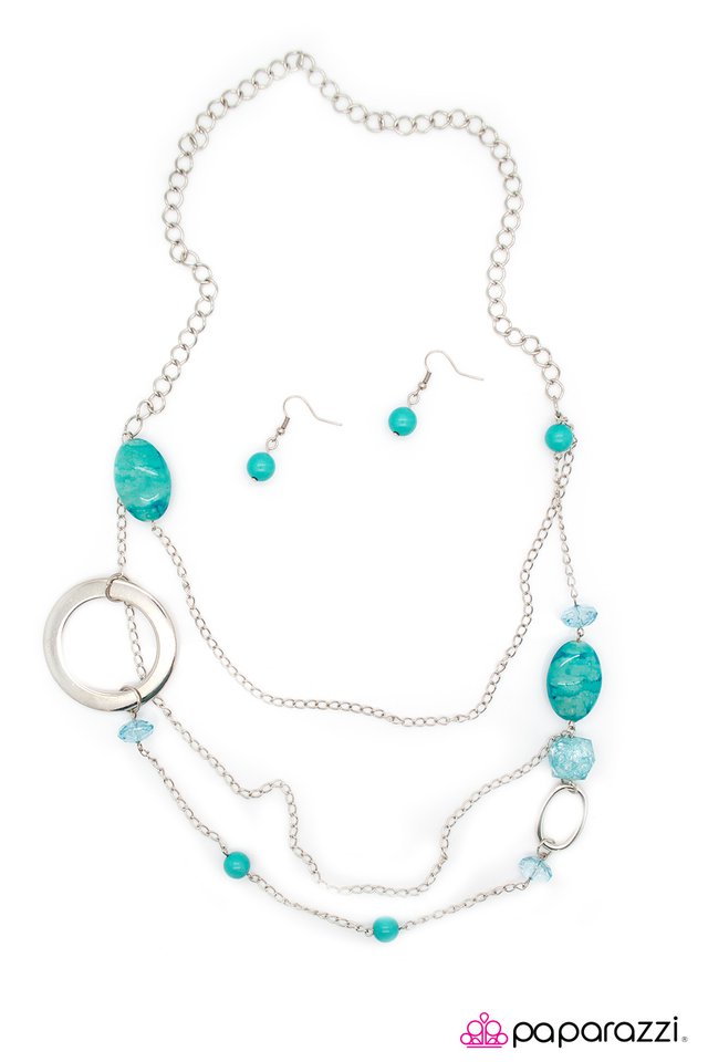 Paparazzi ♥ A Stones Throw - Blue ♥ Necklace