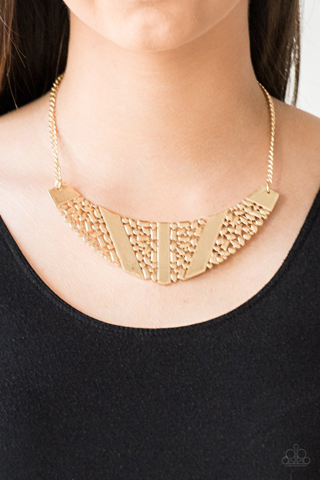 Paparazzi ♥ Terra Trailbreaker - Gold ♥ Necklace