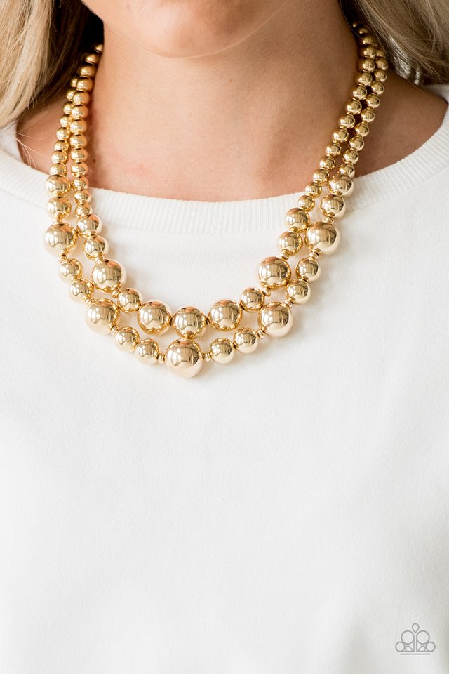 Paparazzi ♥ I Double Dare You - Gold ♥ Necklace