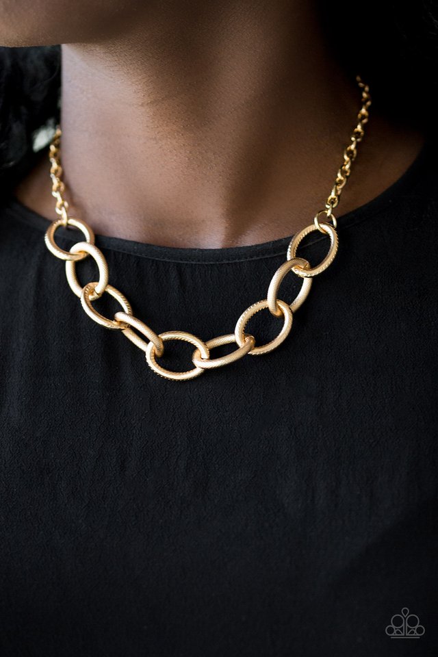 Paparazzi ♥ Boldly Bronx - Gold ♥ Necklace