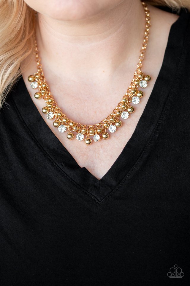 Paparazzi ♥ Wall Street Winner - Gold ♥ Necklace