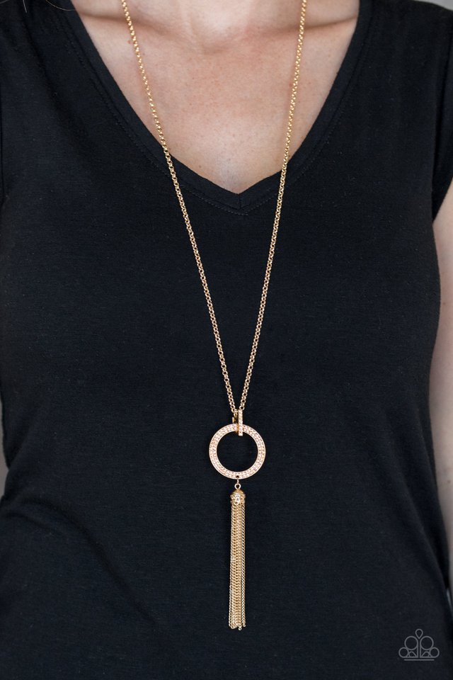 Paparazzi ♥ Straight To The Top - Gold ♥ Necklace