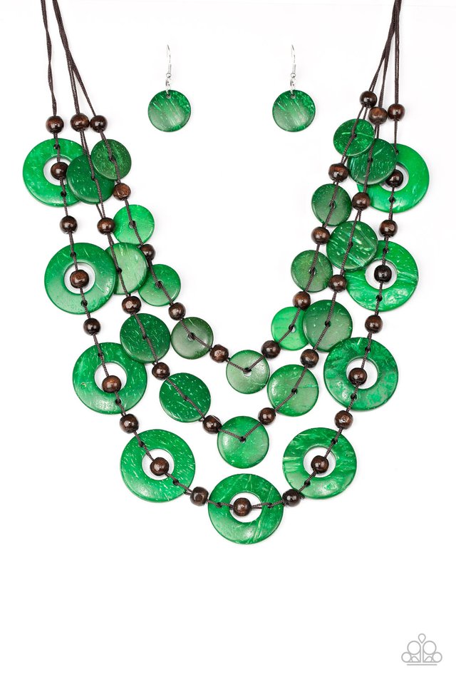 CACHE Me Out - Green and Silver Necklace - Paparazzi Accessories –  Bejeweled Accessories By Kristie