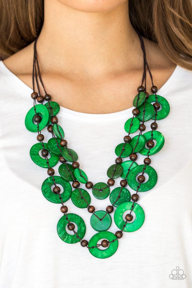 Paparazzi ♥ Catalina Coastin - Green ♥ Necklace