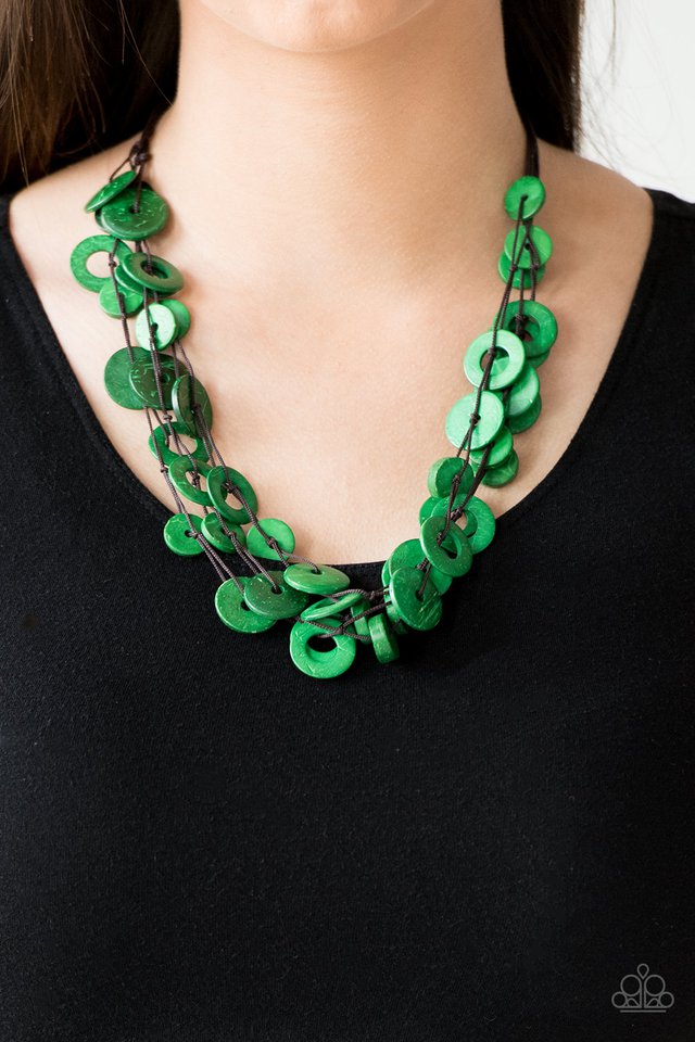 Paparazzi ♥ Wonderfully Walla Walla - Green ♥ Necklace