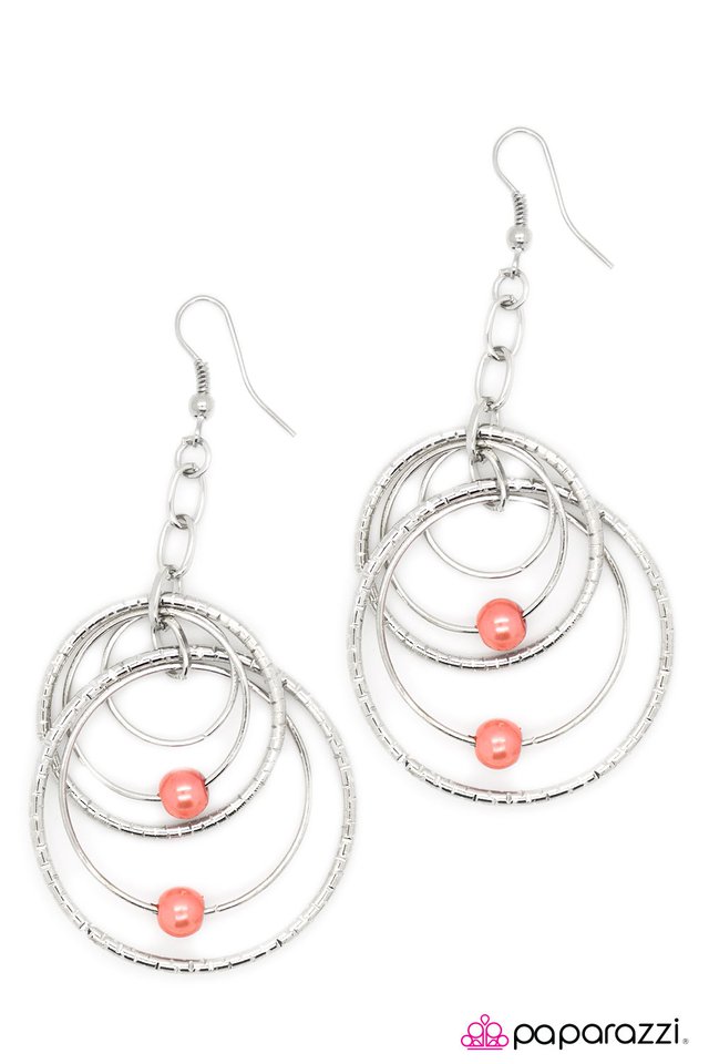 Paparazzi ♥ In Your Atmosphere - Coral ♥ Earrings