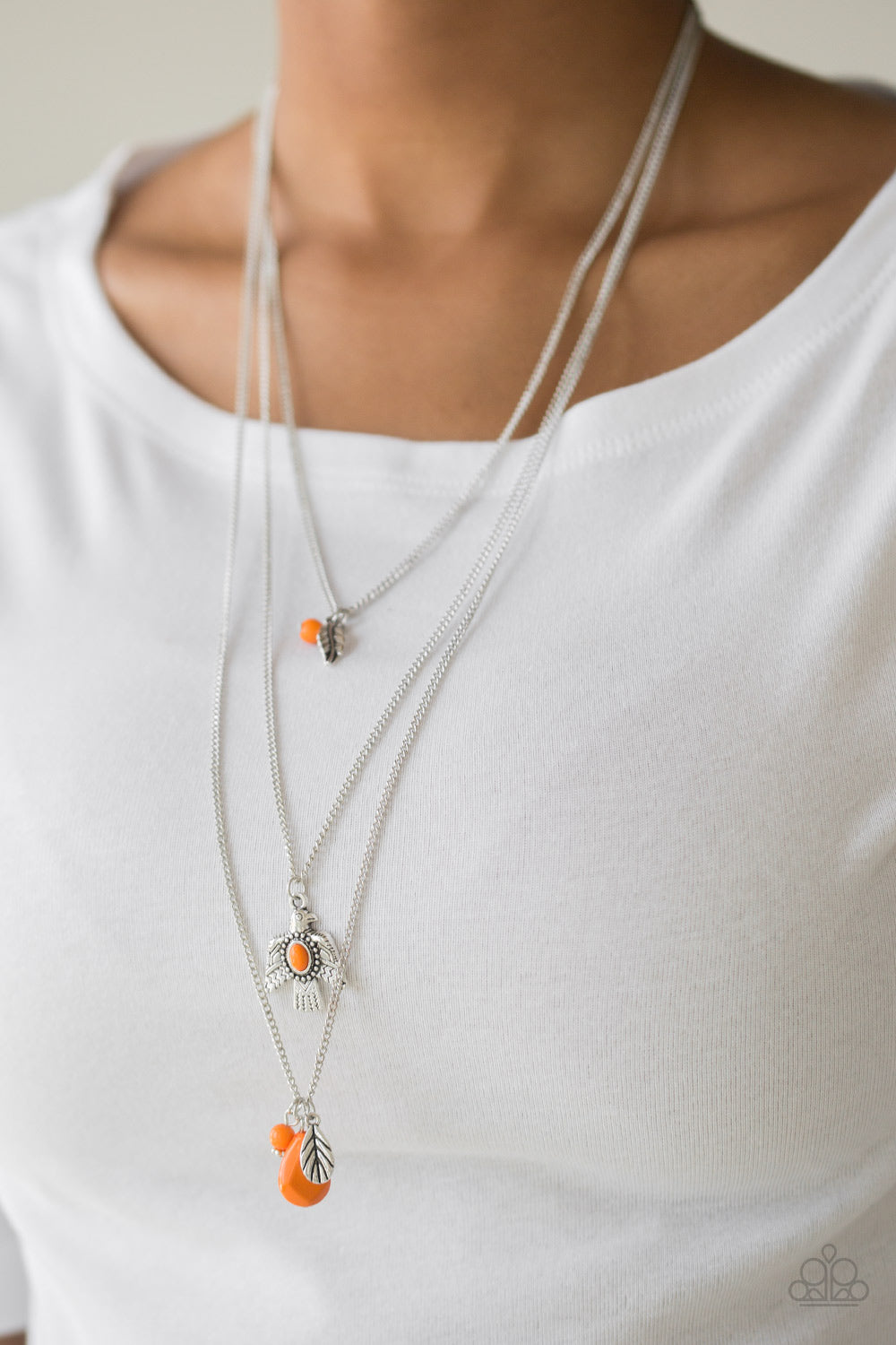 Paparazzi ♥ Soar With The Eagles - Orange ♥  Necklace